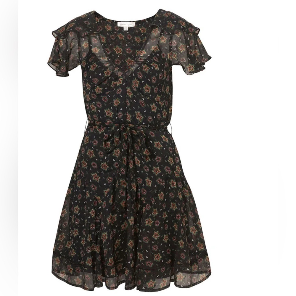 Kate Moss x Topshop star print chiffon dress size 6